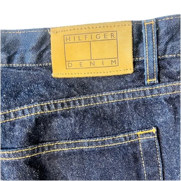 Tommy Hilfiger Men's Stretch Vintage 36x34 Dark Wash Jeans Y2K Streetwear - Picture 6 of 15